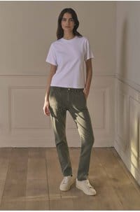 mayslie straight ankle in vintage ivy green