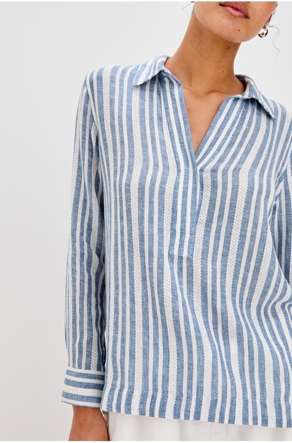 lagoon top in jalisco stripe