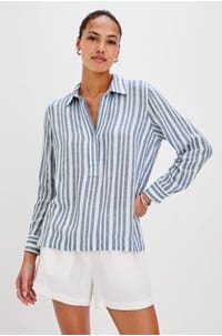 lagoon top in jalisco stripe