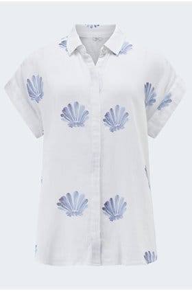 Jamie Shirt in Blue Seashells