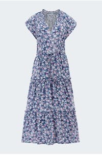 juni dress in blue blossom