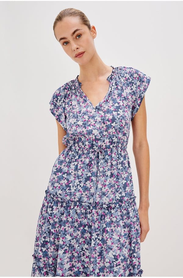 juni dress in blue blossom