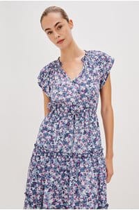 juni dress in blue blossom