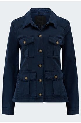 Stacey Jacket in Navy Seascape