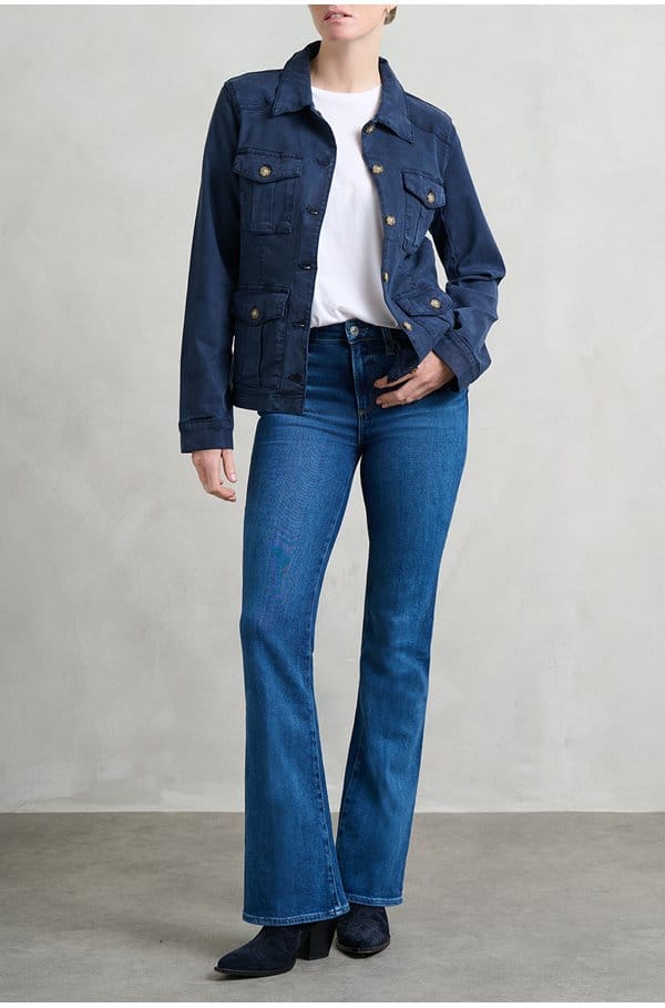 stacey jacket in navy seascape