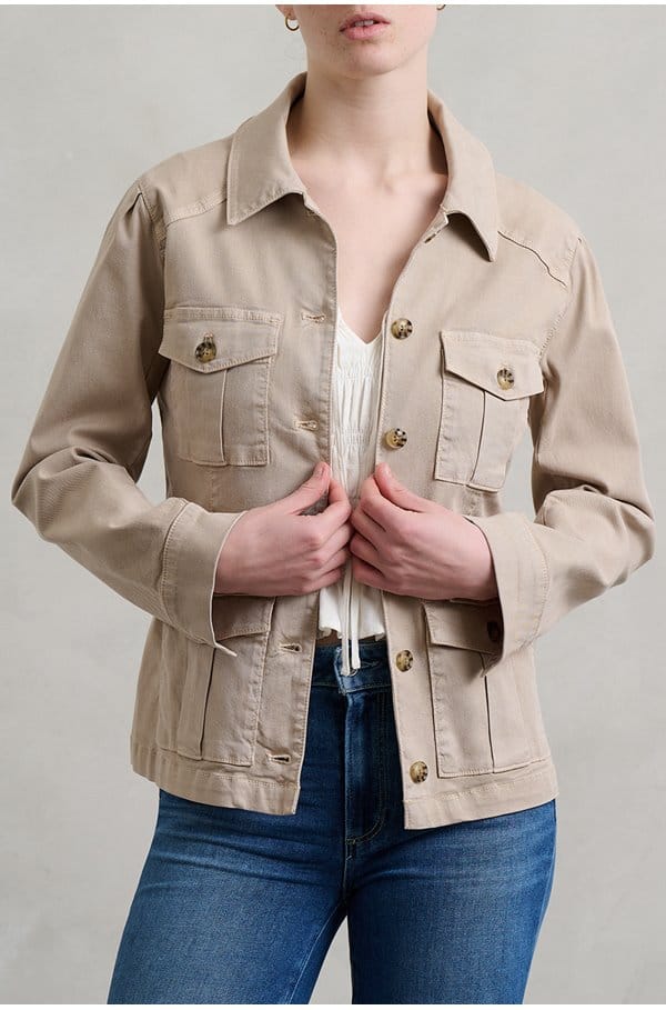 stacey jacket in soft sand