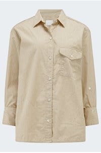 shay shirt in khaki stripe