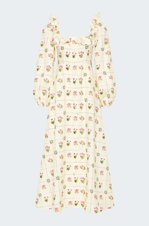 montana dress in flower ceramics 