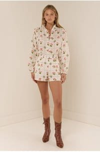 fino shorts in flower ceramic