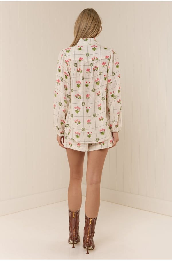 fino shorts in flower ceramic