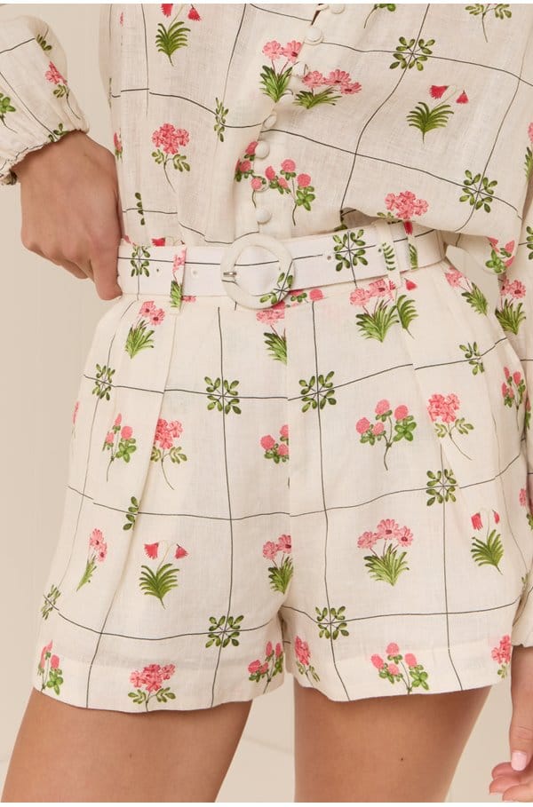 fino shorts in flower ceramic