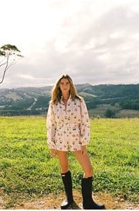 fino shorts in flower ceramic