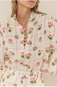 bella blouse in flower ceramic