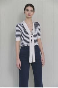 the sailor tie cardi in navy