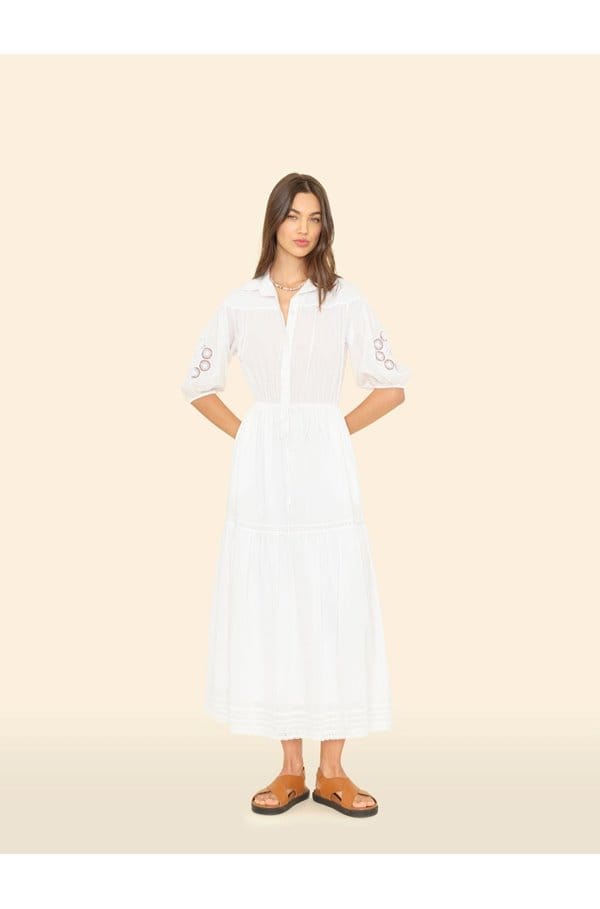 kaya dress in white