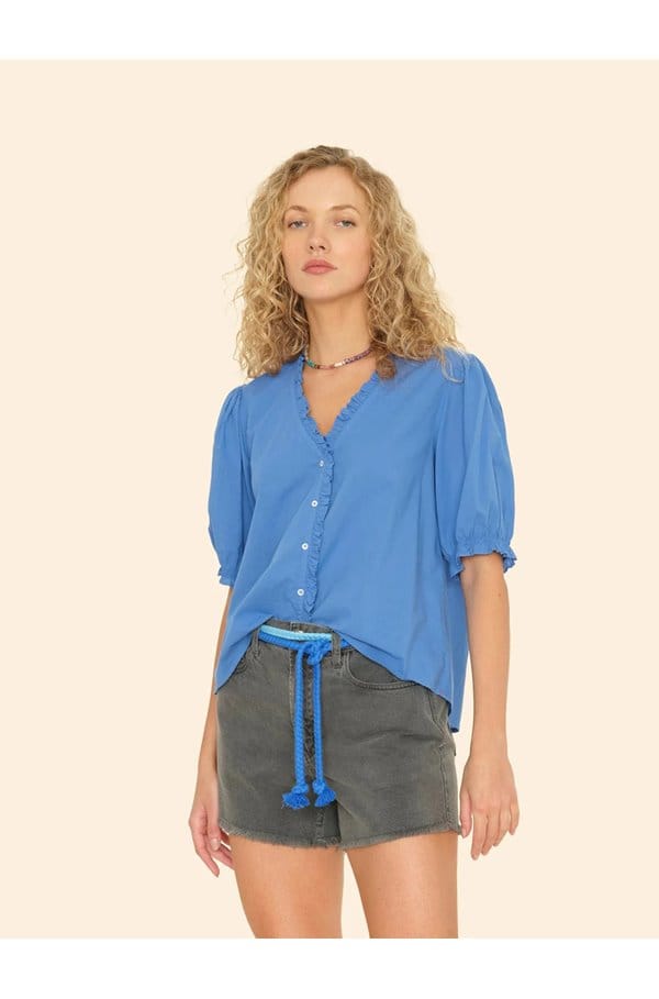 jenna top in corona blue