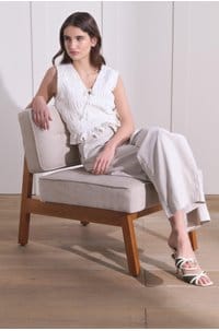 arellia ankle trouser in pumice stone