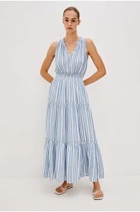 loulou dress in jalisco stripe