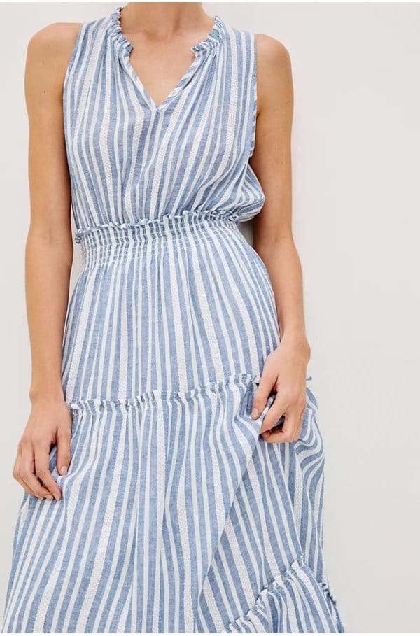 loulou dress in jalisco stripe