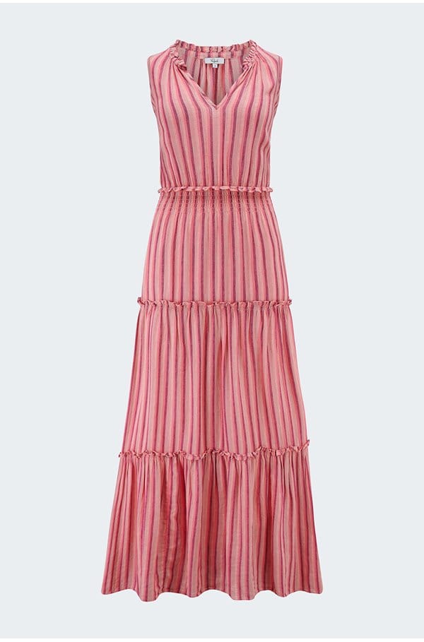 loulou dress in cabana stripe 