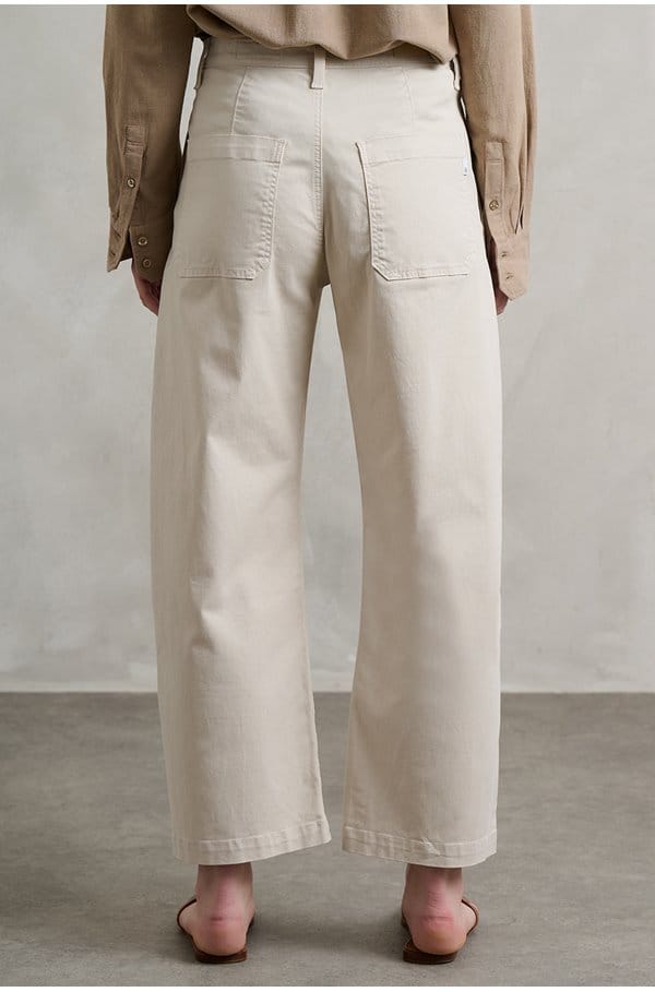 fiona high rise barrel trouser in pumice