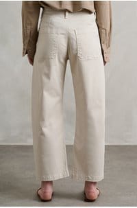 fiona high rise barrel trouser in pumice