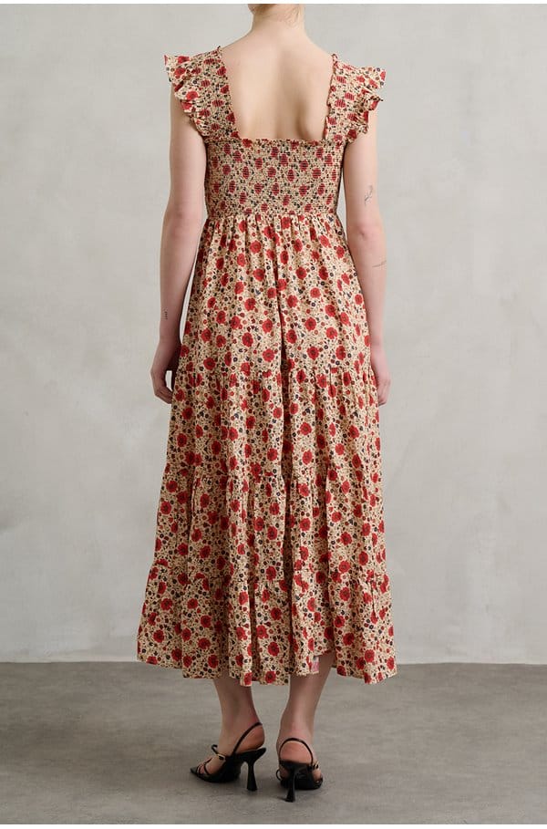 kendall dress in eva floral cream