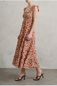 kendall dress in eva floral cream