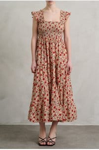 kendall dress in eva floral cream