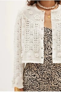 kyra cotton cardigan in cream