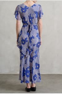 evie dress in milos floral blue
