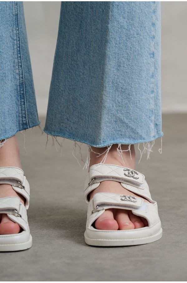 leenah ankle with raw hem in brightside