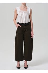 ayla cargo crop in dark olive