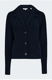 lapel button cardigan in coastal
