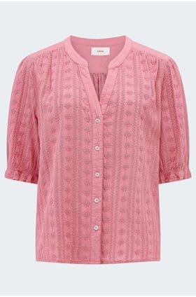 Eden Embroidered Top in Pink Clay
