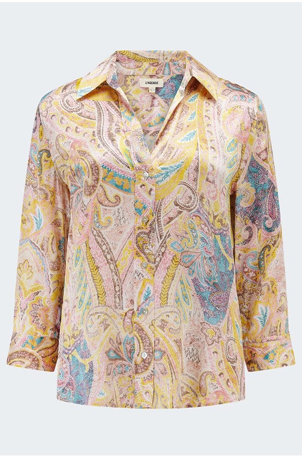 dani blouse in multi western paisley