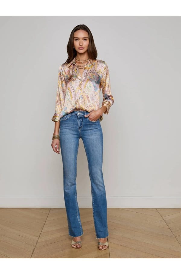 dani blouse in multi western paisley