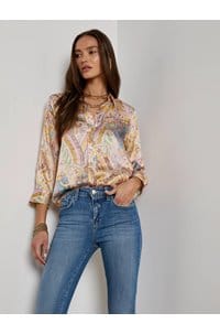 dani blouse in multi western paisley