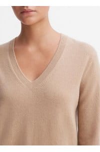 weekend v neck jumper in camel
