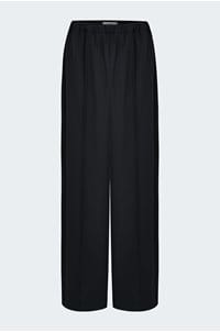 side strap wide leg pant in black
