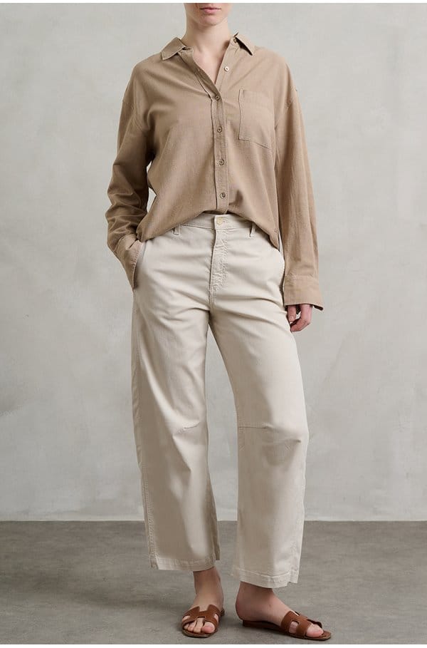 addison shirt in simple taupe
