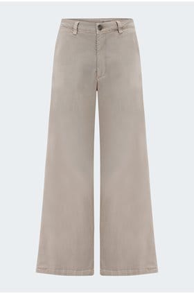 Caden Wide Leg Trouser in Sulfur Simple Taupe