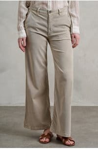 caden wide leg trouser in sulfur simple taupe