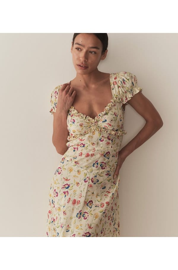 valerine dress in windswept blooms