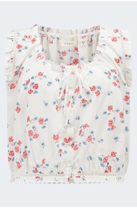 Traveler Top in Poppy Field