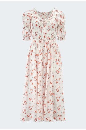 Ischia Dress in Poppy Field