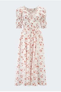 ischia dress in poppy field