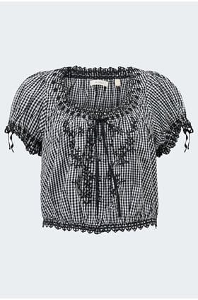 Nera Top in Noir La Maddalena Gingham