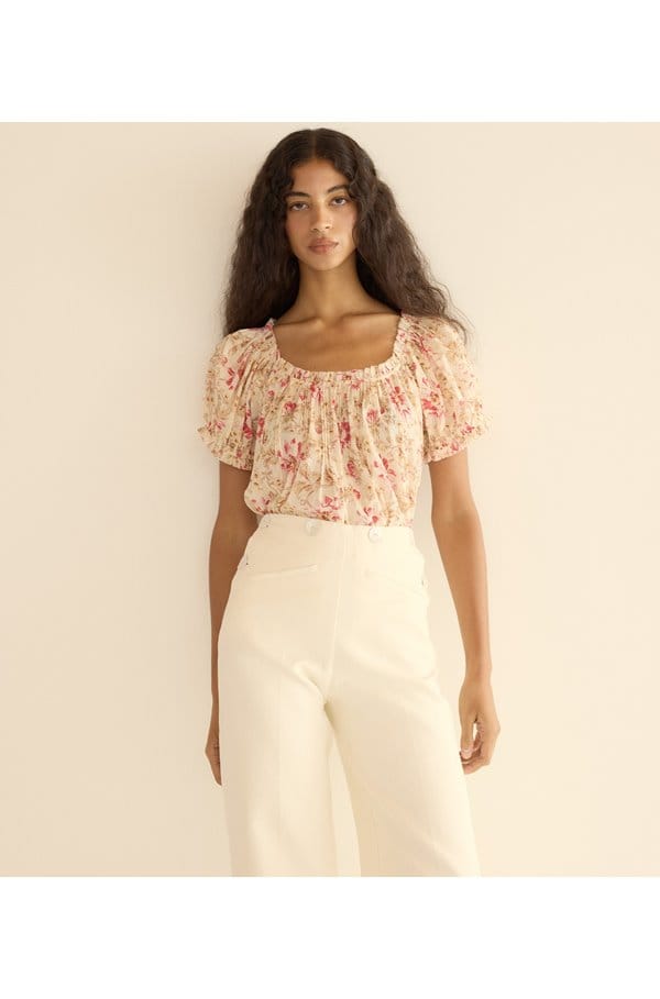 frederica top in fleur de provence