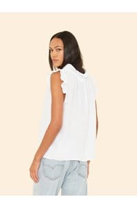 bex top in white chelsea gauze